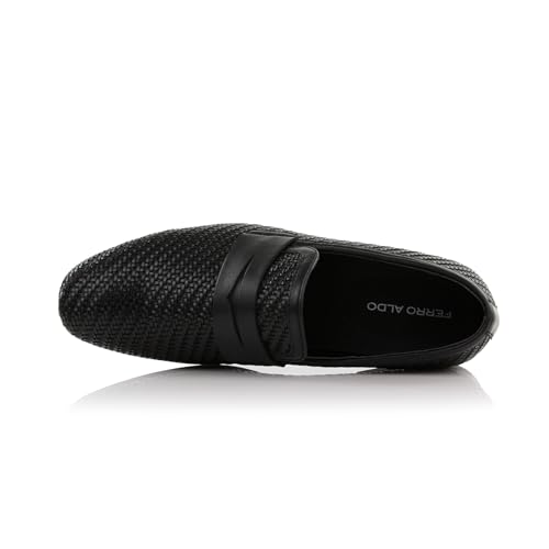 Image of Ferro Aldo Men's Classic Penny Loafers & Slip-On Dress Shoes | Woven, Floral, and Plaid Styles |