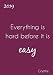 Produktbild Kalender 2019 "Everything is hard before it is easy": DIN A5, 1 Woche pro Doppelseite