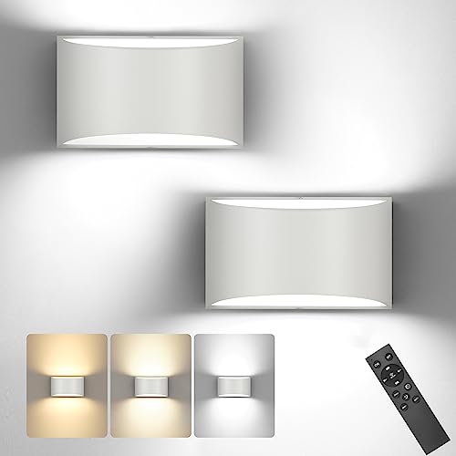 TRLIFE Modern LED Wall Sconces, Remote Control Dimmable and Adjus...