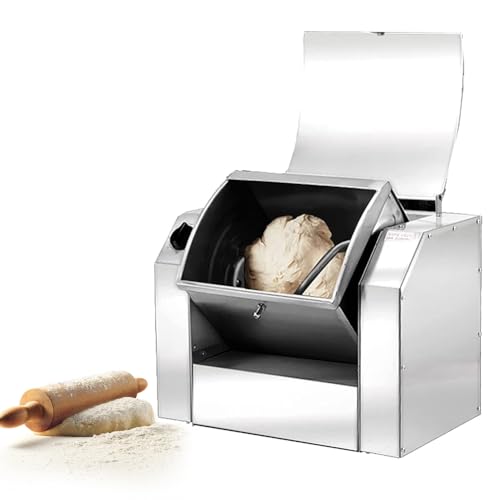 SWENEEN Mezclador de masa comercial, máquina mezcladora de harina de acero inoxidable de 1500 W con función de temporización, amasadora profesional para hacer pasta fideos pizza, 3 kg, 7 kg
