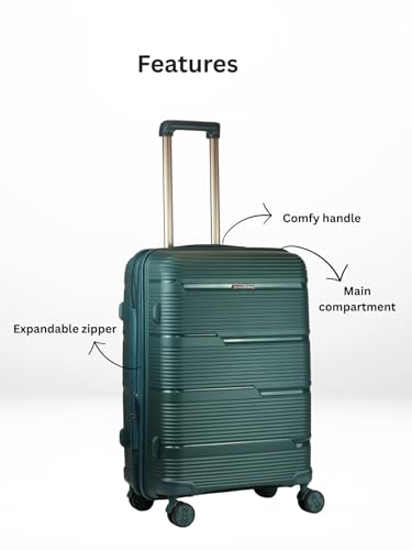 Image of Ligobags Polyester 8 Wheels 360 Degree Wall Street Soft-Sided Cabin Luggage Laptop Roller Case |24 Inch Trolley Bag