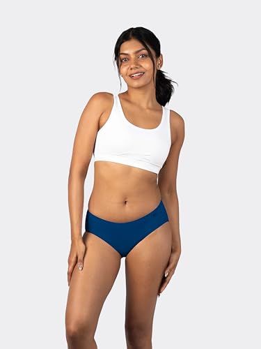 Image of Lavos Bamboo Cotton Panties for Women, Comfortable Soft Mid-Waist Hipster Panty with Thin Inner Elastic, Anti-Bacterial Odour Free Underwear for Womens, Seamless No Visible Briefs for Ladies
