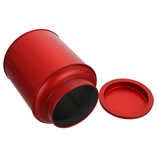 Tofficu Tinplate Tea Canisters for Loose Tea Kitchen Storage Jars Bin Lid Sealed Jar Travel Storage Container