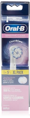 Oral B Sensitive Clean   Cabezales de repuesto para cepillo de dientes eléctrico   Paquete de 5 unidades