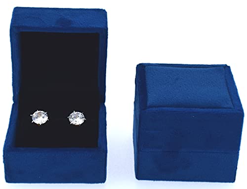 Moon Jewellery Box For Tops or Earing Earring (BLUE SUEDE)