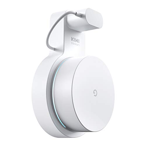 Google WiFi Wall Mount, WiFi Accessories for Google Mesh WiFi System and Google WiFi Router Without Messy Wires or Screws (White 1 Pack)