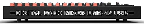 Image of da.beatz. 12 Channel Stereo Echo USB DJ Mixer- Ideal for DJ, Parties, Stage Effects, Weddings, Karaoke & Studio Recording - Digital Audio Mixer Professional Sound Channel with Effects (Black) (EMM-12)