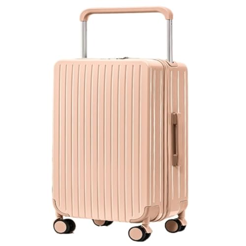 Duffle Bag Simple Wide Trolley Suitcase For Women, Universal Wheel Suitcase, Password Box, Male Accommodation Suitcase Suitcase Tags(Pink)