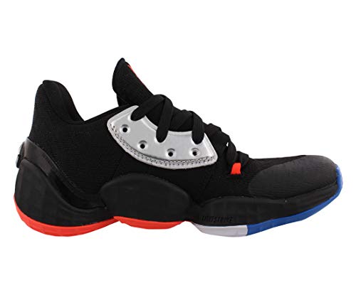 adidas Harden Vol. 4 Boys Shoes Size 3.5, Color: Core Black/Silver Metallic/Bright Blue3