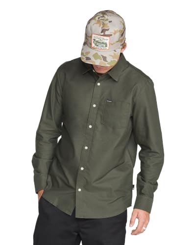 Image of Volcom Men's Long Sleeve Woven Button-up Shirt, Casual Or Dress Shirt for Work & Everyday Wear