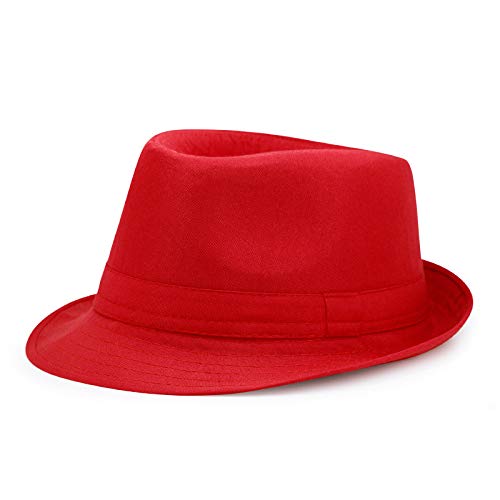 Chapeau Britannique Chapeau De Jazz Espace Hip-hop 56-58CM Rouge Cover