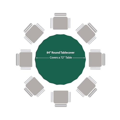 Image of Party Dimensions Green Disposable Plastic Tablecloth for Round Tables (36 Pack) Table Cloths for Parties, Events & Weddings, Indoors & Outdoors, 84 inches, Plastic Table Cover