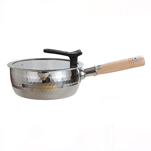 XDLEDMKIZ Cacerolas para Leche/Ollas para Caldo/Sartenes de Acero Inoxidable con Mangos de Tacto frío, aptas para cocinas de inducción y Gas.