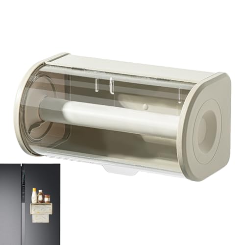 Portarrollos de papel – Servilletero montado en la pared, organizador portátil de pañuelos de cocina | Toallero de papel con tapa, soporte para problemas para cocina, baño, dormitorio o sala de estar