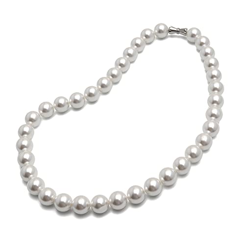 [silver KYASYA]lbNX p[ Y j ANZT[ zCg pearl necklace ^ 12mm AM[Ή lW Xg[g n[hn Vv(50cm)