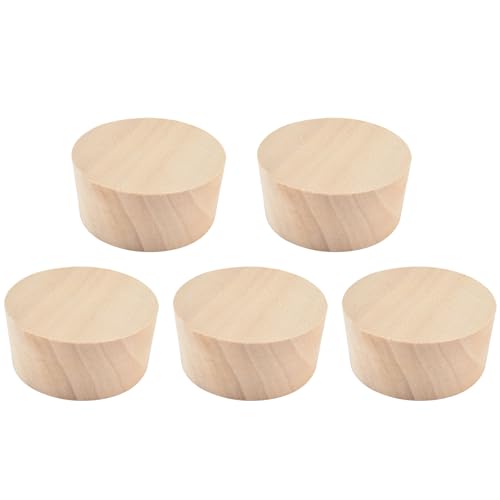 5PCS Poplar Wood Bourbon Wine Barrel Cask Keg Bung Plug -Great for Home Brewers, Distillers, Wine Enthusiasts(2 inch)