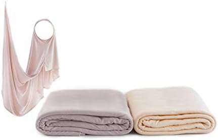 YaAmar Instant Loop Hijab Jersey Loop Hijab Instant Single Loop Oversized Modal Hijab (Bundle of 2: Mauve Blush, Honey)