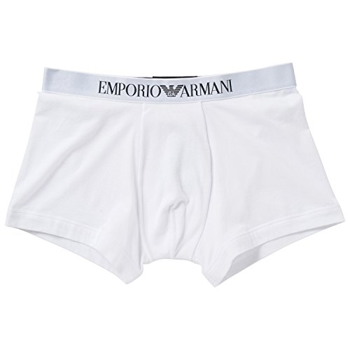 Emporio Armani Men's Stretch Cotton Boxer Brief, White, Large