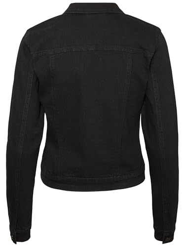 Noisy May Debra Black Wash Denim Jacket Donna Giubbetto Di Jeans Nero M - 4