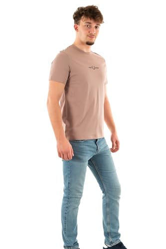 T-shirt Fred Perry s52 rose foncé brodé pour homme tendance chic