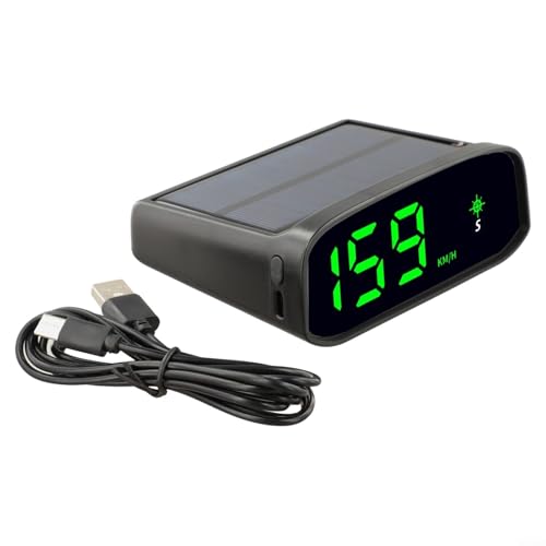 Gettimore Gettimore - Velocímetro solar GPS para coche, velocímetro digital HUD para medición de velocidad de automóviles