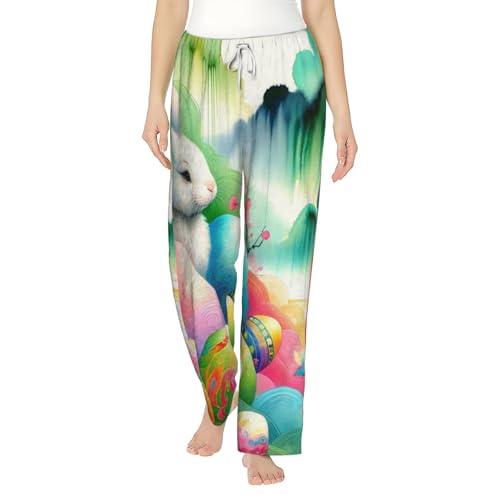 Pantalon de pyjama en polaire motif lapin idée cadeau cocooning femme