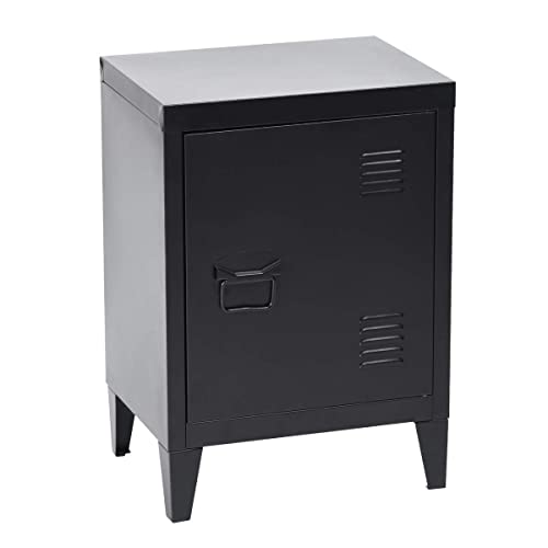 FURNITURE-R France Meuble d'appoint en métal - Mini Armoire à Livres - Dimensions : 40,5 x 30,5 x 57,5 cm - Noir Cover