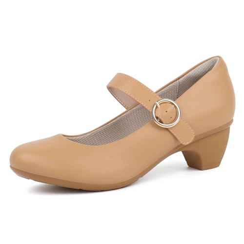 Image of Women Mary Janes Pumps Chunky Shoes Dress Shoes