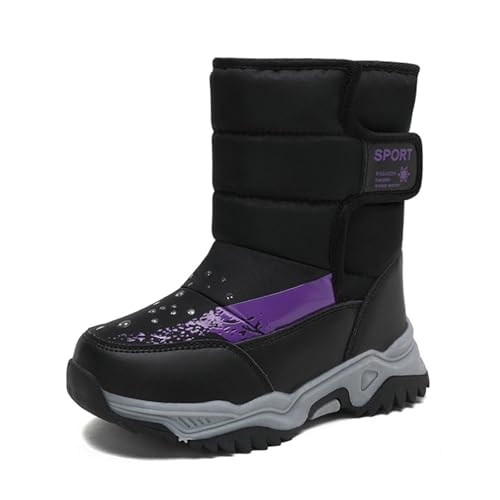 Botas de goma de invierno para niños, cálidas botas de goma para niños, botas de senderismo, botas de invierno, botas de nieve impermeables, botas térmicas antideslizantes, botas de invierno forradas