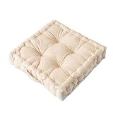 Quadratisches großes Bodenkissen, Yoga- oder Meditationskissen mit Griff für Erwachsene...