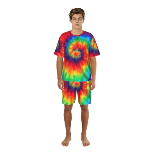 Pyjama imprimé hippie homme doux pour vos dimanches de détente absolue