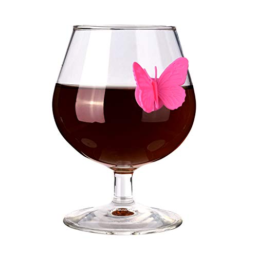 Alyc Wine Glass Markers Set Of 10 Silicone Drink Glass Charms &Wine Charm Tags With Suction Cup (Butterfly Assorted) #TOP4