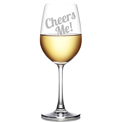 Copa de vino grabada de 18 oz Cheers Me!