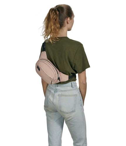Image of JanSport Fifth Avenue Fanny Pack Crossbody Bags for Women, Men - Stylish, Durable Waist Bag with Adjustable Belt, Main Zippered Pocket, Quick Stash Pocket, Travel Essentials, Misty Rose