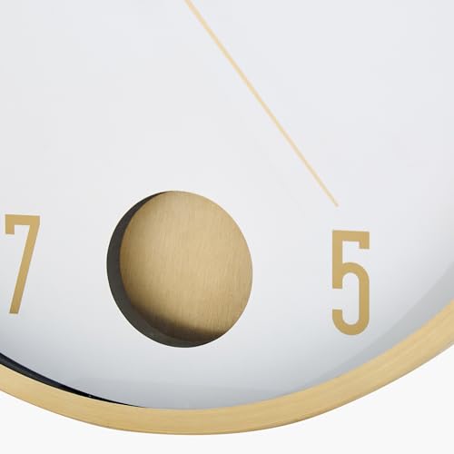 Image of Home Centre Casablanca Glimmer Aluminium Pendulum Wall Clock - 35cm
