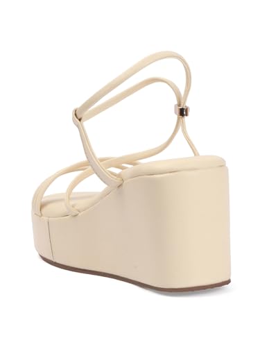 Image of TRYME Women Multi Strap Comfort Open Toe Stylish Daily Wear Wedge Heel Sandals