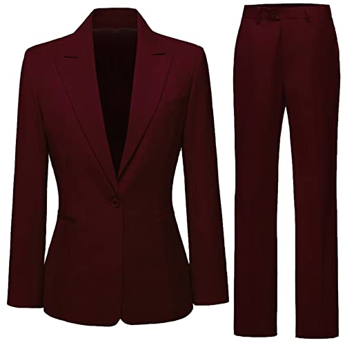 Dowbins Womens Suit 2 Piece One Button Pantsuit for Women Casual Formal Wedding Suit for Women4