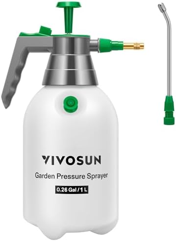 "5 Surprising Choices for the Best Watering Sprayer Cleaning Tool Kit" 8 VIVOSUN Handheld Garden Sprayer, 1L Pump Sprayer, 34oz Water Spray Bottle with Safety Valve, Adjustable Nozzle, Extended Spray Rod & Additional Seals, Ideal for Watering, Fertilizing, Cleaning