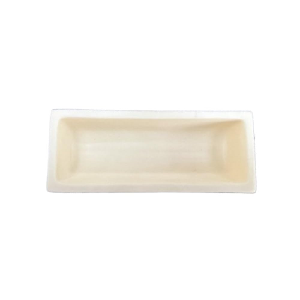 Crisol de alúmina rectangular con o sin tapa, crisol de baja expansión térmica, crisol de alúmina de laboratorio (1 unidad)(120X60X18mm)