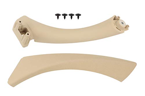 interior door 3 panel - XtremeAmazing Beige Front Right Inner Interior Door Panel Handle and Door Pull Outer Trim Cover for BMW E90 3-Series 318 320 325 330 335 Sedan E90/E91 (2006-2011)