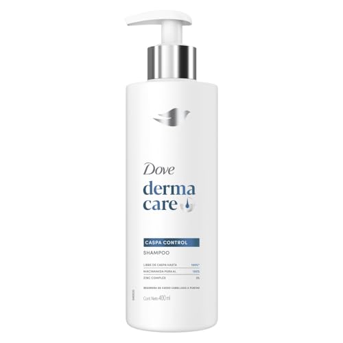 DOVE Shampoo Derma Care Caspa Control. Hasta 100%* Libre de Caspa. Regenera de Cuero Cabelludo a Puntas. Desarrollado con Dermatólogos, 400 mL