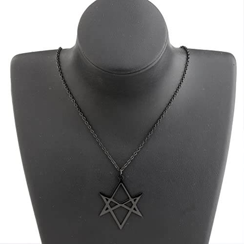 CENWA Unicursal Hexagram Symbol Necklace Stainless Steel Jewelry Unicursal Hexagram Necklace4