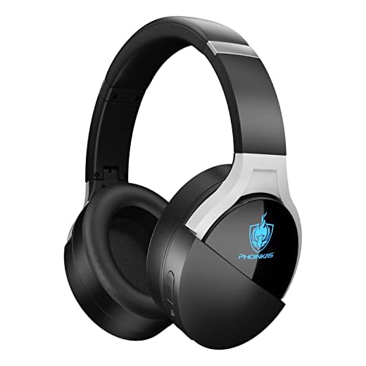Wireless Gaming Headset with Stereo Sound, for PC, PS4, Xbox One, YOTMS Q7 Wired Over Ear Headphones with Detachable Noise Canceling Mic, 50mm Driver, Wireless Bluetooth Music Headset, 40 Hours