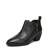 Vionic Cecily Women's Ankle Heeled Boot Black Wp Tmbl Lthr - 6.5 Medium