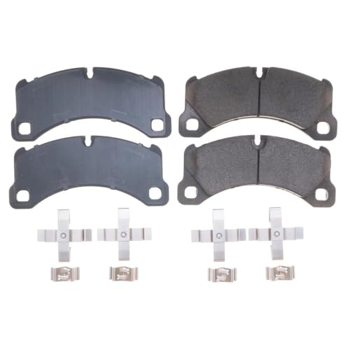 Image of PowerStop Front Brake Pads for Porsche Cayenne 2011-13 - Z17 Ceramic Brake Pads with Installation Hardware, 17-1452