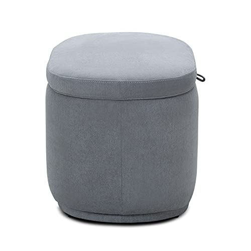Image of Nurture& The Ottoman Premium Quality Storage Ottoman for Nursery with Stain-Resistant Performance Fabric (Gray)