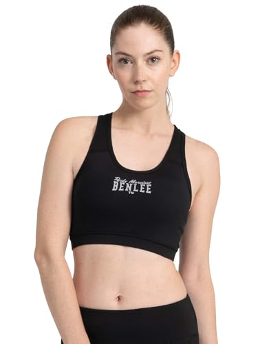 Ben Lee Kembley T-Shirt Femme en coton noir coupe slim sport