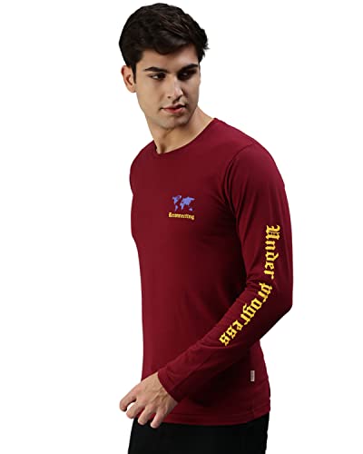 Image of Veirdo Pure Cotton Full Sleeves Round Neck Cool & Stylish Graphic Printed T-Shirt for Men & Boys