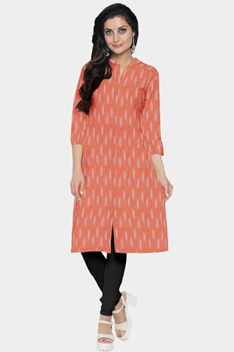 Image of Cotton Pochampally ikat unstitched blouse, Kurthi, long frock fabric material for women (1 meter, 2 meters & 3 meters)