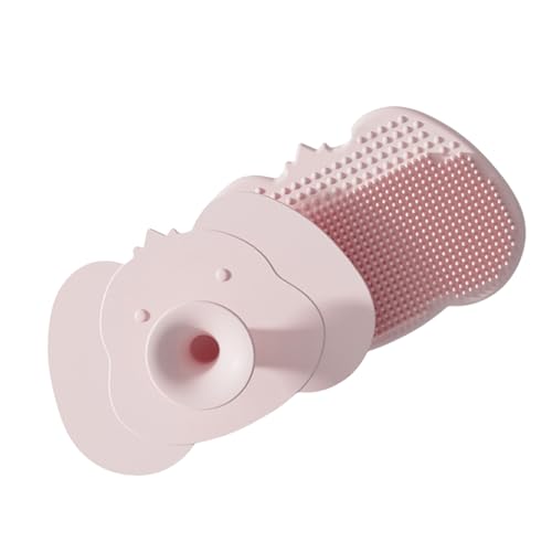 ベビーシリコンヘアブラシ 頭皮の汚れを落とす シリコンベビーヘッド洗浄製品 ラブリーカートゥーンバスブラシマッサージャー 新生児 バスエッセンシャル